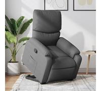 Vidaxl Fauteuil Inclinable Gris Foncé Tissu Gris