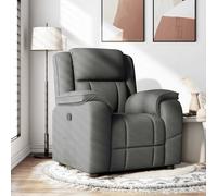 vidaXL Fauteuil inclinable Gris foncé Tissu, Fauteuil, Fauteuil inclinable TV, Poussette, Fauteuil inclinable pour Personnes âgées, Fauteuil canapé
