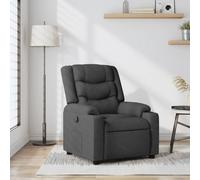 vidaXL Fauteuil inclinable Gris foncé Tissu Gris