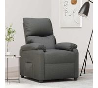 Vidaxl Fauteuil Inclinable Gris Foncé Tissu Gris