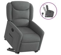 Vidaxl Fauteuil Inclinable Gris Foncé Tissu Gris