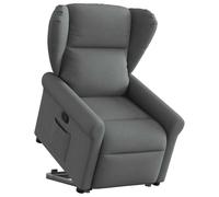 Vidaxl Fauteuil Inclinable Gris Foncé Tissu Gris
