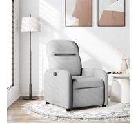 vidaXL Fauteuil inclinable Wolk Tissu Gris Nuage pour TV et personnes âgées