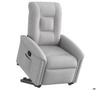 vidaXL Fauteuil inclinable Gris Nuage Tissu, Chaise inclinable, Fauteuil inclinable pour Personnes âgées, Fauteuil releveur électrique