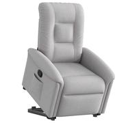 vidaXL Fauteuil inclinable Gris Nuage Tissu, Chaise inclinable, Fauteuil inclinable pour Personnes âgées, Fauteuil releveur électrique