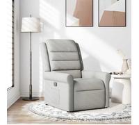 vidaXL Fauteuil inclinable Gris Nuage Tissu, Fauteuil, Fauteuil inclinable TV, Poussette, Fauteuil inclinable pour Personnes âgées, Fauteuil canapé