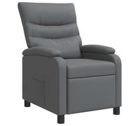 vidaXL Fauteuil inclinable Gris Simili Cuir