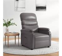 vidaXL Fauteuil inclinable Gris Similicuir Gris