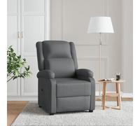 Vidaxl Fauteuil Inclinable Gris Similicuir Gris