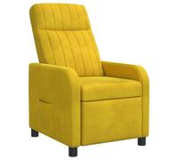 vidaXL Fauteuil inclinable Jaune Velours (V)