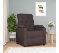 vidaXL Fauteuil inclinable Marron fonc¿¿ Tissu