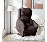 Vidaxl Fauteuil Inclinable Marron Foncé Tissu Marron