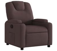 vidaXL Fauteuil inclinable – chaise de relaxation, accoudoirs rembourrés, tissu marron foncé