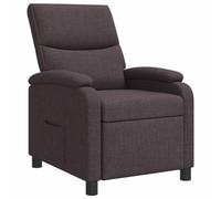 vidaXL Fauteuil inclinable Marron foncé Tissu