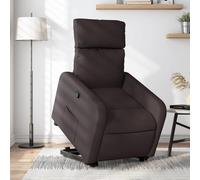 Vidaxl Fauteuil Inclinable Marron Foncé Tissu Marron