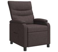 vidaXL Fauteuil inclinable Marron foncé Tissu