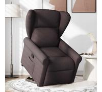 vidaXL Fauteuil inclinable marron foncé tissu