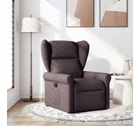 vidaXL Fauteuil inclinable Marron foncé Tissu