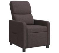 vidaXL Fauteuil inclinable Marron foncé Tissu