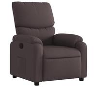 vidaXL Fauteuil inclinable tissu marron foncé avec repose-pieds et accoudoirs