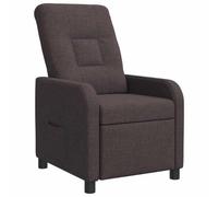 vidaXL Fauteuil inclinable Marron foncé Tissu