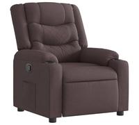 vidaXL Fauteuil inclinable Marron foncé Tissu