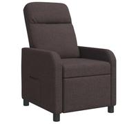vidaXL Fauteuil inclinable Marron foncé Tissu