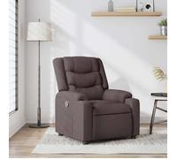 vidaXL Fauteuil inclinable Marron foncé Tissu