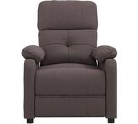 vidaXL Fauteuil inclinable TV 289667 – Fauteuil de relaxation à haut dossier en tissu gris foncé