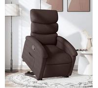 vidaXL Fauteuil inclinable marron foncé tissu, chaise inclinable, fauteuil inclinable pour personnes âgées, fauteuil 3203983
