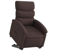 vidaXL Fauteuil inclinable marron foncé tissu