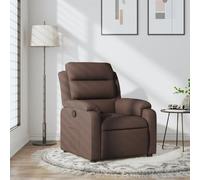 vidaXL Fauteuil Inclinable, Chaise de Relaxation avec Repose-Pieds, Siège avec Dossier et Accoudoirs Salle de Séjour, Moderne, Marron Foncé Tissu