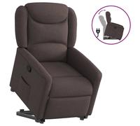 Vidaxl Fauteuil Inclinable Marron Foncé Tissu Marron