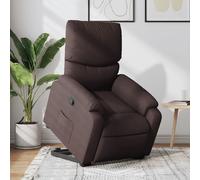 vidaXL Fauteuil inclinable marron foncé tissu