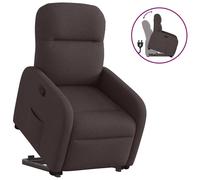 Vidaxl Fauteuil Inclinable Marron Foncé Tissu Marron