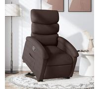 Vidaxl Fauteuil Inclinable Marron Foncé Tissu Marron