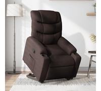 Vidaxl Fauteuil Inclinable Marron Foncé Tissu Marron