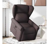 Vidaxl Fauteuil Inclinable Marron Foncé Tissu Marron