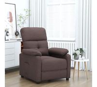 Vidaxl Fauteuil Inclinable Marron Foncé Tissu Marron