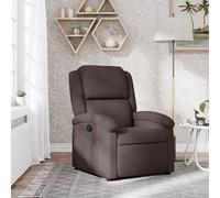 Vidaxl Fauteuil Inclinable Marron Foncé Tissu Marron