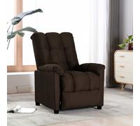 Vidaxl Fauteuil Inclinable Marron Foncé Tissu Marron