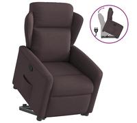 Vidaxl Fauteuil Inclinable Marron Foncé Tissu Marron