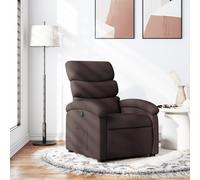 Vidaxl Fauteuil Inclinable Marron Foncé Tissu Marron