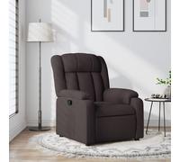 Vidaxl Fauteuil Inclinable Marron Foncé Tissu Marron