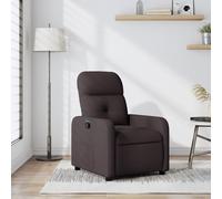 Vidaxl Fauteuil Inclinable Marron Foncé Tissu Marron