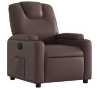 vidaXL Fauteuil inclinable Marron Similicuir