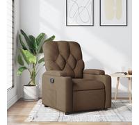 vidaXL Fauteuil inclinable moderne avec porte-gobelets et accoudoirs, tissu marron