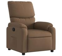 vidaXL Fauteuil inclinable Chaise de relaxation avec repose-pieds, dossier et accoudoirs Marron tissu