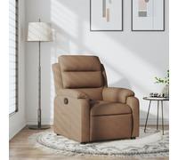 vidaXL Fauteuil réglable tissu marron Marron G