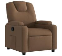 vidaXL Fauteuil inclinable 372369 Dossier et accoudoirs rembourrés Tissu marron Moderne
